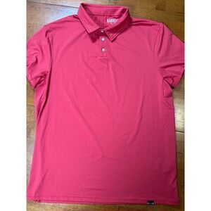 Barbell Apparel Polo Shirt Mens 2XL Red Short Sleeve Performance Athletic